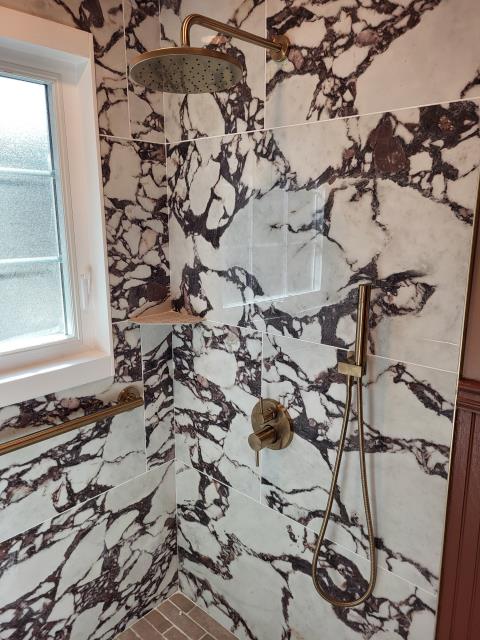 We responded to our customer as part of an ongoing bathroom remodel project, where updated and more efficient plumbing fixtures were needed to complete the renovation. During our visit, we installed a new Kohler Cimarron toilet, ensuring the wax seal, closet bolts, and water supply connection were set and secured for a long lasting seal. We also upgraded the lavatory faucet, removing the old fixture, cleaning the sink deck, and installing the new faucet with fresh supply lines. Lastly, we replaced the shower trim, confirming compatibility with the existing valve and ensuring the new handle, escutcheon plate, and shower head were properly aligned and operating smoothly. Once all installations were complete, we restored water to each fixture and performed a detailed plumbing system check. We inspected all connection points, tested the fixtures under normal operating pressure, and verified leak free operation, proper drainage, smooth water flow and secure mounting.    