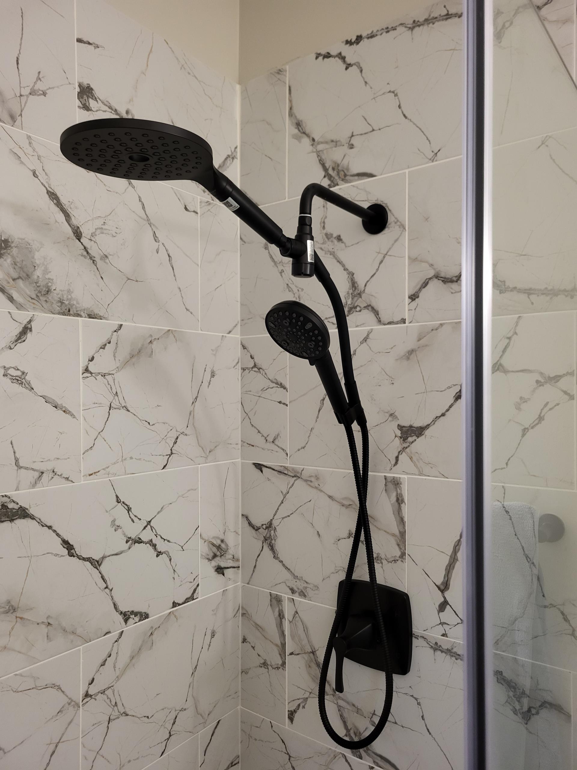 We responded to our customers request to upgrade their bathroom fixtures by installing two customer supplied bidet seats and replacing an existing shower head. After inspecting the current water supply connections and shut off valves, we removed the old components to prepare for installation. Both bidet seats were securely mounted and properly connected to the water lines to ensure safe and reliable operation. We then installed the new shower head and checked the thread fittings to ensure tight, sealed connections. All work was completed using professional plumbing fittings and Teflon tape where needed to prevent leaks. Once the installation was finished, we fully tested the system for proper water pressure and leak free operation. 