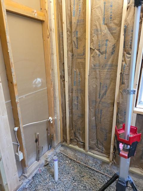 We responded to our customer due to their master bathroom remodel and need for professional rough in plumbing services. Upon arrival, we completed the rough in phase, including installing new water supply lines, drain lines, waste and vent piping to meet current plumbing code. We measured and set pipe locations for the shower, toilet, and vanity to ensure proper fixture placement. All connections were securely glued, strapped, and pressure tested to verify leak free operation. We also installed stub outs and capped lines in preparation for the finish plumbing stage. The system was inspected for proper slope, alignment and ventilation to ensure long term reliability.  This completed the rough plumbing portion and prepared the bathroom for drywall and tile installation. 