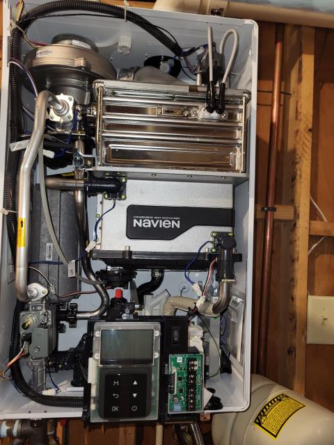 We responded to our customers home to perform a full maintenance service on the customers tankless water heater to keep the system running efficiently and extend its lifespan. Once on site, we flushed the tank to remove mineral buildup that can reduce heating performance and increase energy costs. All filters were removed and cleaned as part of this service, with the water inlet filter found to be dirty and restricting flow. Cleaning this filter helps improve internal components from premature wear. We inspected the remainder of the system and found it to be in excellent condition. After servicing, the unit was tested to confirm proper operation and performance.