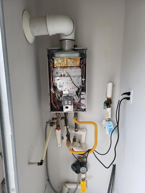 We responded to our customers home to service their tankless water heater after it began displaying error code 10. Upon inspection, we determined the issue was caused by debris buildup inside the burner assembly, which was restricting proper combustion. We shut down the unit and cleaned the burner assembly to remove the debris and restore proper airflow. After completing the cleaning, we reassembled the unit and returned it to service. We monitored the system during operation to ensure proper ignition and stable performance. The error code cleared and the tankless water heater resumed normal operation. The unit is now  heating water efficiently and functioning as designed.