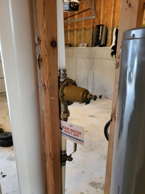 We responded to our customers home after they reported high water pressure at multiple fixtures. Upon arrival, we tested the water pressure and found the incoming water pressure was reading at 100PSI, which is well above the recommended safe range and can cause damage to plumbing fixtures and appliances. High pressure like this can lead to leaks, noisy pipes, and premature wear on the plumbing system. To resolve this issue, we removed the existing pressure reducing valve (PRV) and installed a new watts pressure reducing valve. After installation, we adjusted the valve to bring the homes water pressure back within the proper range. We then tested the system for leak free operation and verified consistent pressure throughout the home.  