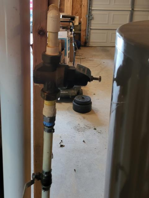 We responded to our customers home after they reported high water pressure at multiple fixtures. Upon arrival, we tested the water pressure and found the incoming water pressure was reading at 100PSI, which is well above the recommended safe range and can cause damage to plumbing fixtures and appliances. High pressure like this can lead to leaks, noisy pipes, and premature wear on the plumbing system. To resolve this issue, we removed the existing pressure reducing valve (PRV) and installed a new watts pressure reducing valve. After installation, we adjusted the valve to bring the homes water pressure back within the proper range. We then tested the system for leak free operation and verified consistent pressure throughout the home.  