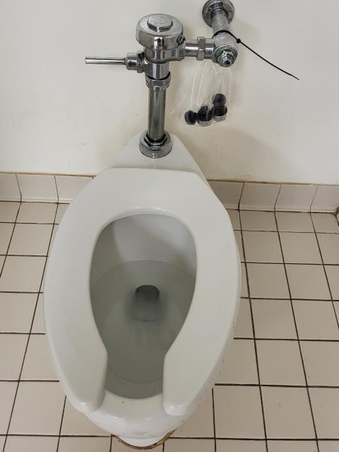 We responded to our customers daycare after they reported the toilet was having difficulty flushing and would continue running, causing it to get stuck in a flush cycle. Upon inspection, we found the existing Sloan shut off valve was leaking and no longer regulating water flow properly. To complete the repair, we had to shut off the main water supply to the building and drain the system. We then removed the faulty shut off valve and installed a new Sloan shut off valve to restore proper control of the water  line. Once the replacement was complete, we turned the water back on and checked all connections for leaks. We tested the toilet multiple times to ensure proper flushing and shut off. The toilet is now operating correctly and leak free.