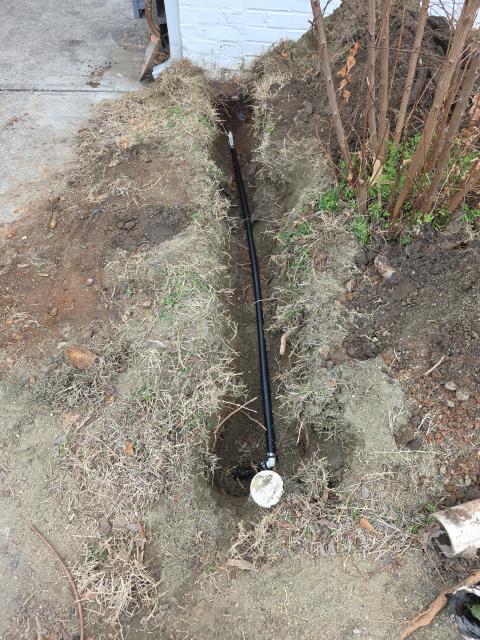 We responded to our customer after they noticed an unusually high water bill and suspected a hidden leak. Upon inspection, we located a leak on the water service line between the meter and the house, possibly running under the driveway. This type of underground leak can waste a significant amount of water and cause higher utility costs. We provided our customer with a detailed estimate and returned today to complete the repair. We replaced the damaged water service line from the water meter into the basement. The new line was securely connected to the existing copper water line before the reducing valve. Once the installation was completed, we tested the system to ensure proper flow and leak free operation. 