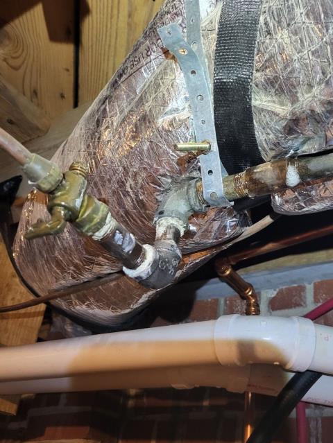 We responded to our customer after Atlanta Gas Light shut our customers gas off due to multiple leaks on the property. Upon arrival, we performed a gas pressure test to confirm the system was not holding pressure and to help locate the sources of the gas leaks. We identified and repaired a gas leak found by the downstairs furnace. During the repair process, we also found a leaking 1/2" thread saver near the shut off valve, and the shut off valve connection itself was also leaking. We connected both issues by sealing and tightening the affected fittings to restore connection. After completing the repairs, we performed a second gas pressure test to confirm the system was holding pressure with no additional leaks. Once the system passed testing, we turned the gas back on and verified safe operation.  