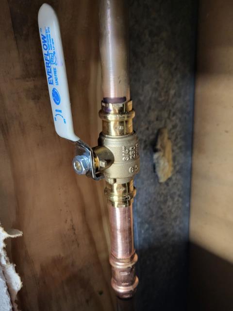 We responded to our customer's Country Club after staff reported issues with the outside hose spigot that could not properly shut off, creating concerns about leaks and water waste. A malfunctioning shut off valve can prevent maintenance, cause continuous water flow, and lead to potential property damage if not addressed. Upon inspection, we found the 3/4 inch shut off valve serving the hose bibb was no longer functioning correctly. To resolve this issue, we cut out the failed valve and installed a new 3/4 inch shut off valve to restore full control of the water supply. Once the installation was complete, we restored water service and tested the valve for leak free operation. 