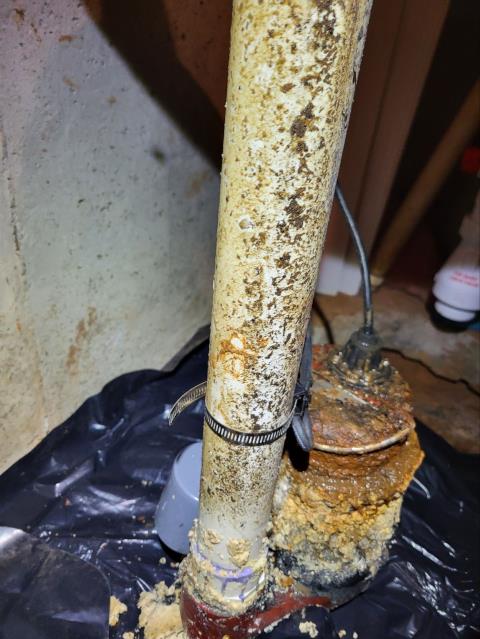 We responded to our customer's home after they reported their basement bathroom was repeatedly backing up, which is often a sign of an issue with a sewage ejector pump system. Basement plumbing relies on the ejector pump to move waste up to the main sewer line, and when it fails, backups occur. Upon arrival, we inspected the sewage ejector pump in the basement and found that the float was not operating properly, preventing the pump from activating as it should. To resolve this issue, we replaced the ejector pump float to restore proper pump operation. After the repair, we ran water and waste through the system to test the sewage ejector pump for proper cycling and drainage. 