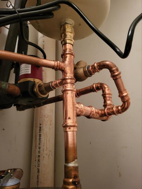We responded to our customer in Marietta, GA for multiple plumbing repairs and water heater upgrades. We installed a new hot water recirculating pump, check valve, and expansion tank, replaced a leaking Ptrap and faucet, and performed troubleshooting on the shower. After completing the work, we tested everything for proper, leak-free operation. All fixtures and the water heater system are now working correctly.
