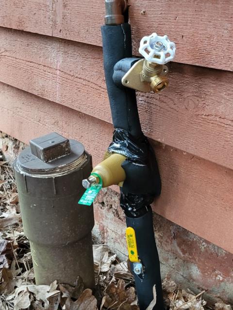 We responded to our customer in Johns Creek, GA to upgrade the main water line pressure control system. We installed a new 3/4 inch Watts 25AUB Pressure Reducing Valve (PRV) and a 3/4 inch brass emergency shut off ball valve where the main water line enters the building. This helps regulate high water pressure and protects the plumbing system from damage. We also installed a new hose bibb downstream of the PRV for controlled exterior water access. After completing the installation, we tested the system for proper pressure regulation and leak free operation. The main water line is now operating safely and efficiently.