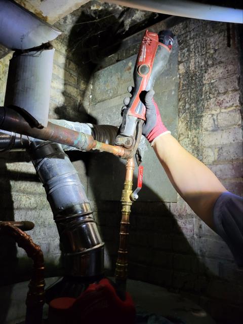 We responded to our customer in Atlanta, GA after their water heater failed and needed replacement. We removed the broken unit and installed a new Rheem 75 gallon gas water heater to restore reliable hot water. All gas, water, and vent connections were properly secured during installation. Once the installation was completed, we tested the system for proper heating and leak free operation. 