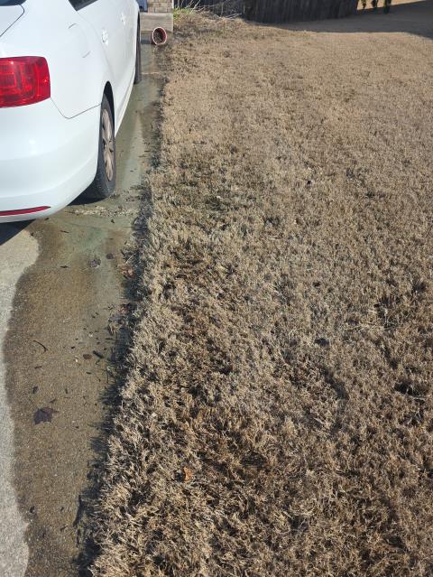 We responded to our customer in Dallas, GA for a suspected water line leak in the yard. Due to surrounding landscaping and the driveway location, the leak cannot be easily located without further testing. We advised the customer to contact a leak detection specialist to pinpoint the exact location, or consider replacing the water service line from the meter to the house. We will provide an estimate for water line replacement if they choose to move forward.