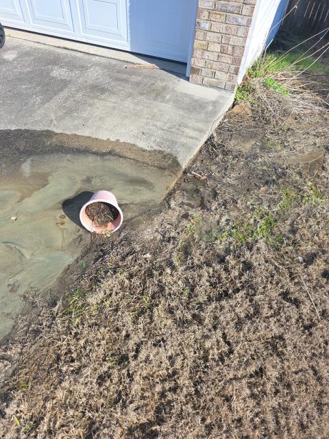 We responded to our customer in Dallas, GA for a suspected water line leak in the yard. Due to surrounding landscaping and the driveway location, the leak cannot be easily located without further testing. We advised the customer to contact a leak detection specialist to pinpoint the exact location, or consider replacing the water service line from the meter to the house. We will provide an estimate for water line replacement if they choose to move forward.