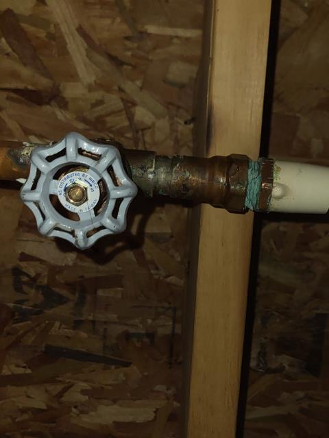 We responded to our customer in Acworth, GA after they reported a water leak dripping from the basement ceiling into the toilet area. Upon inspection, we located the source of the leak on a CPVC water line in the ceiling. We cut out the damaged section of pipe and replaced it with new PEX piping to provide a secure repair. Once the replacement was completed, we restored water service and tested the line for proper, leak free operation. The ceiling leak has been resolved and the plumbing system is now functioning correctly.