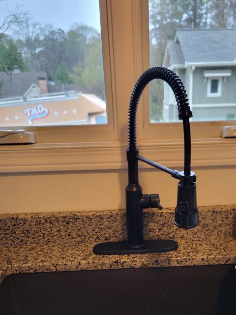 We responded to our customer in Marietta, GA to replace a laundry room faucet that needed updating. We removed the existing fixture and installed a customer supplied one hole laundry faucet. While on site, we also inspected the customer installed kitchen faucet to ensure all water line connections were secure. After completing the work, we ran water and tested both fixtures for proper, leak free operation. Everything is now functioning correctly.