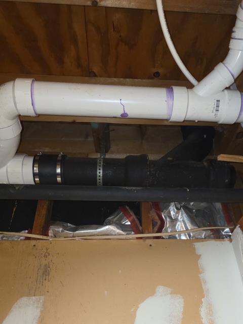 We responded to our customer in Marietta, GA to inspect the cast iron drain lines throughout the home due to concerns about their condition. We evaluated the piping to check for signs of wear, corrosion, or potential failure. Based on our findings, we recommended replacing a section of the cast iron drain line to prevent future issues. We will provide the customer with an estimate for the necessary drain line replacement.