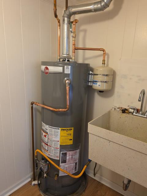 We responded to our customer in Atlanta, GA after they reported a leaking water heater. Upon inspection, we confirmed the existing unit had failed and needed to be replaced. We removed the old 40 gallon gas water heater and installed a new 50 gallon gas water heater with all required code upgrades. All gas, water, and vent connections were properly secured during installation. After completing the work, we tested the system for proper operation and leak free performance. The new water heater is now functioning correctly and providing reliable hot water.
