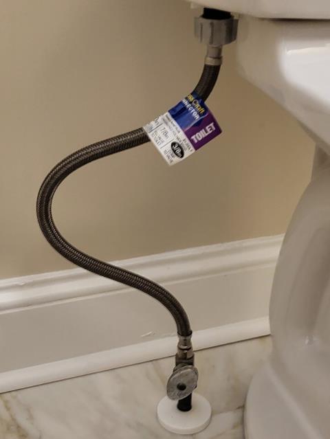 We responded to our customer in Powder Springs, GA after they reported no water flow to the master toilet after shutting the valve off. Upon inspection, we found the shut off valve had failed and was not allowing water to pass through. We replaced the faulty valve with a new shut off valve to restore proper water supply. After completing the repair, we turned the water back on and tested for leak free operation.