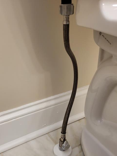 We responded to our customer in Powder Springs, GA after they reported no water flow to the master toilet after shutting the valve off. Upon inspection, we found the shut off valve had failed and was not allowing water to pass through. We replaced the faulty valve with a new shut off valve to restore proper water supply. After completing the repair, we turned the water back on and tested for leak free operation.
