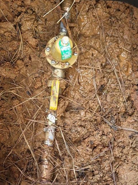 We responded to our customer in Johns Creek, GA to address failed shutoff components and outdoor plumbing issues. We removed a broken shutoff valve, damaged hose bibb, and an undersized valve box. We then installed a new pressure reducing valve (PRV), a brass emergency shutoff valve, and a jumbo valve box to improve access and long term reliability. All connections were properly secured during installation. After completing the work, we restored water service and tested for proper, leak free operation.