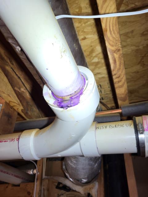 We responded to our customer in Kennesaw, GA after they reported a water leak in the basement. Upon inspection, we found a PVC pipe fitting was leaking. We cut out the damaged fitting and reconnected both sides of the pipe to restore a secure connection. After completing the repair, we tested the line for proper, leak free operation. The basement leak has been resolved and the plumbing system is functioning properly.