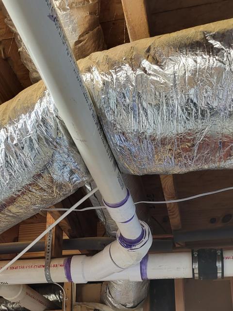 We responded to our customer in Kennesaw, GA after they reported a water leak in the basement. Upon inspection, we found a PVC pipe fitting was leaking. We cut out the damaged fitting and reconnected both sides of the pipe to restore a secure connection. After completing the repair, we tested the line for proper, leak free operation. The basement leak has been resolved and the plumbing system is functioning properly.