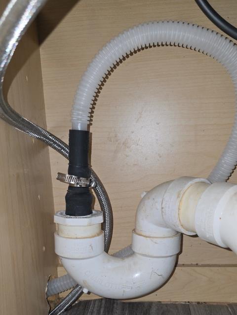 We responded to our customer in Villa Rica, GA after they reported a leak under the kitchen sink. Upon inspection, we found the dishwasher drain line was not properly connected, causing water to leak during use. We secured and reconnected the drain line to restore proper drainage. After completing the repair, we ran water and tested for leak free operation. The kitchen sink area is now functioning correctly with no leaks.