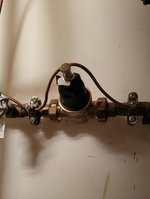 We responded to our customer in Marietta, GA to address high or inconsistent water pressure in the home. Upon inspection, we determined the pressure reducing valve (PRV) needed to be replaced. We removed the existing valve and installed a new pressure reducing valve to properly regulate the water pressure. After completing the installation, we tested the system for proper pressure and leak free operation.