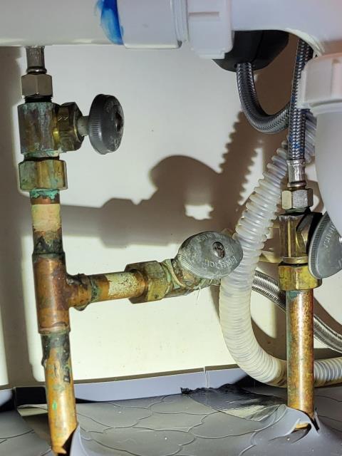 We responded to our customer in Douglasville, GA to address failing shut off valves under the kitchen sink. We removed the old valves and installed new shut off valves for the kitchen faucet and dishwasher. All connections were properly secured during installation. After completing the repairs, we ran water and tested for proper, leak free operation. The kitchen plumbing is now functioning correctly.