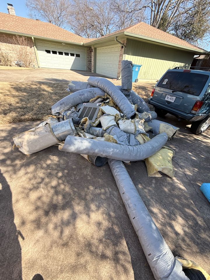 Completed ductwork replacement in highland village. Customer was experiencing respiratory issues. System is now blowing clean air.