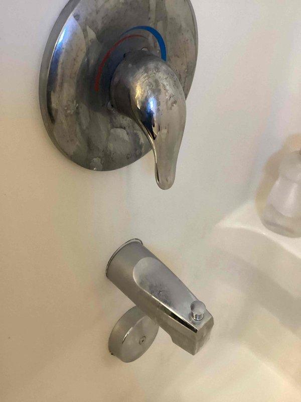 Investigated and repaired shower valve assembly leaking through ceiling below. Identified mineral deposits and deteriorated valve components causing water to escape during operation. Serviced diverter mechanism and resealed connection points to prevent further leakage.