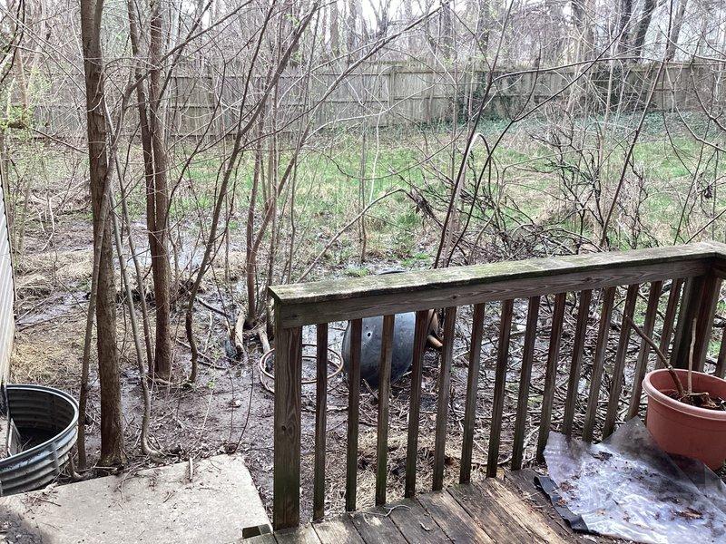 Responded to service call for multiple drainage issues including standing water in backyard, basement water intrusion, and clogged drain. Upon arrival, assessed property conditions and existing French drain system. Inspected outdoor drainage areas from elevated deck vantage point to evaluate water collection patterns and identify potential blockage points. Examined basement entry points for water infiltration and cleared clogged drain to restore proper flow. Addressed immediate drainage concerns to prevent further water accumulation and basement flooding.