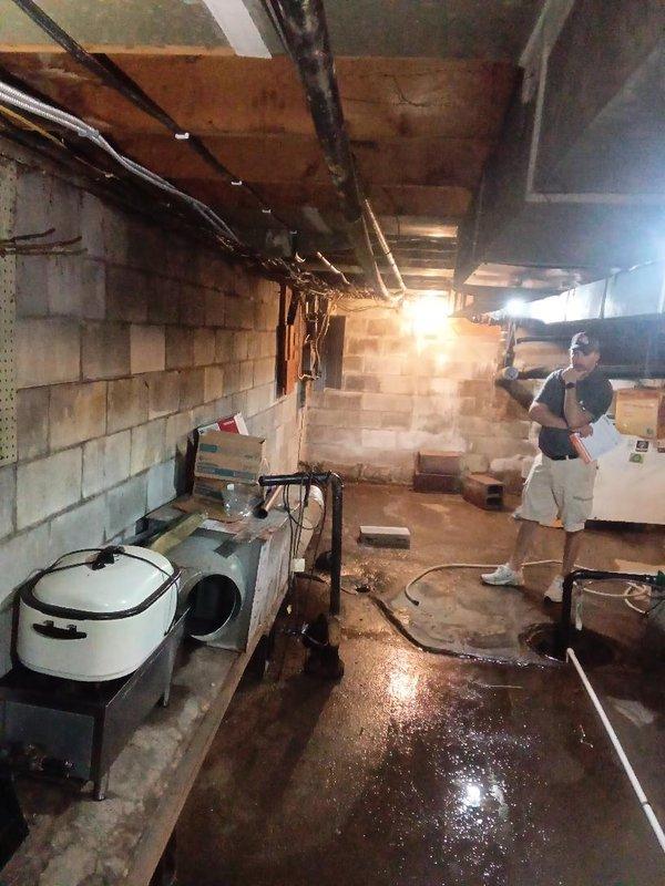 Installed approximately 20 feet of gas piping in the interior basement area, routing the line through the crawl space along existing floor joists and concrete block foundation walls. Work included proper securing of gas line to structural members, ensuring compliance with code requirements for indoor gas installations, and integration with existing mechanical systems in the utility space.
