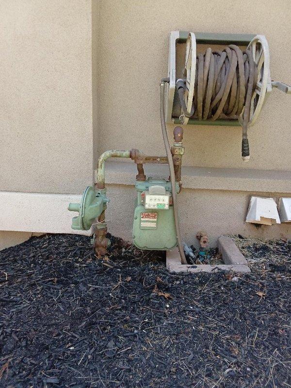 Installed 10 feet of new gas piping to an exterior tap location. The installation included proper connections to the existing gas meter system with appropriate fittings and valves to ensure safe operation. All piping was secured and tested for leaks in accordance with code requirements.