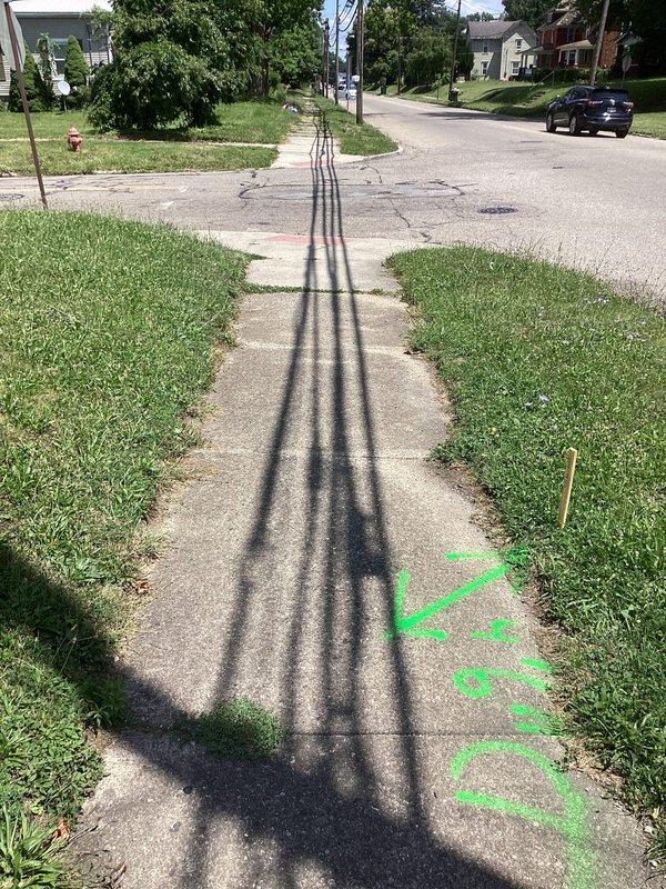 Provided free estimate for main line replacement after diagnosing broken underground sewer main. Coordinated utility location markings on sidewalk and grass areas to identify existing underground lines prior to excavation work. Will be working with homeowner's boiler insurance company to facilitate repair approval and scheduling.