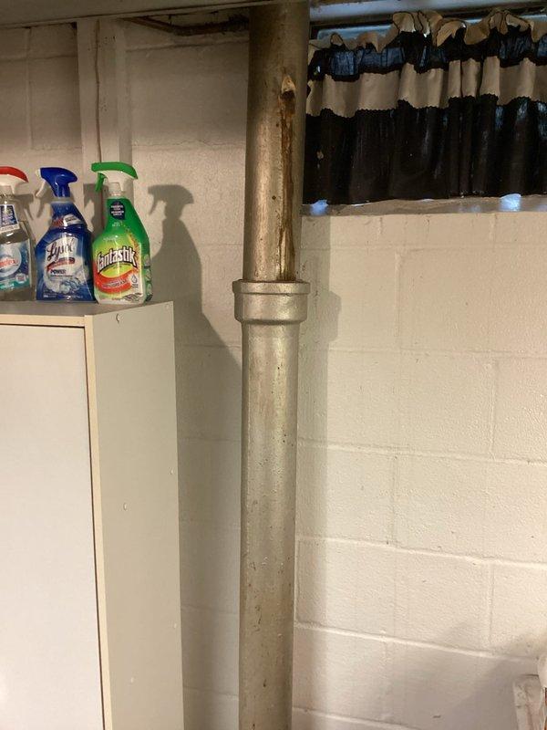 Responded to service call for suspected main line clog. Conducted thorough inspection of basement plumbing system, examining vertical drain lines and checking toilet fixtures for proper operation and potential replacement needs. Assessed drainage flow and identified blockage location in main sewer line, documenting pipe configuration and basement plumbing layout for service records.