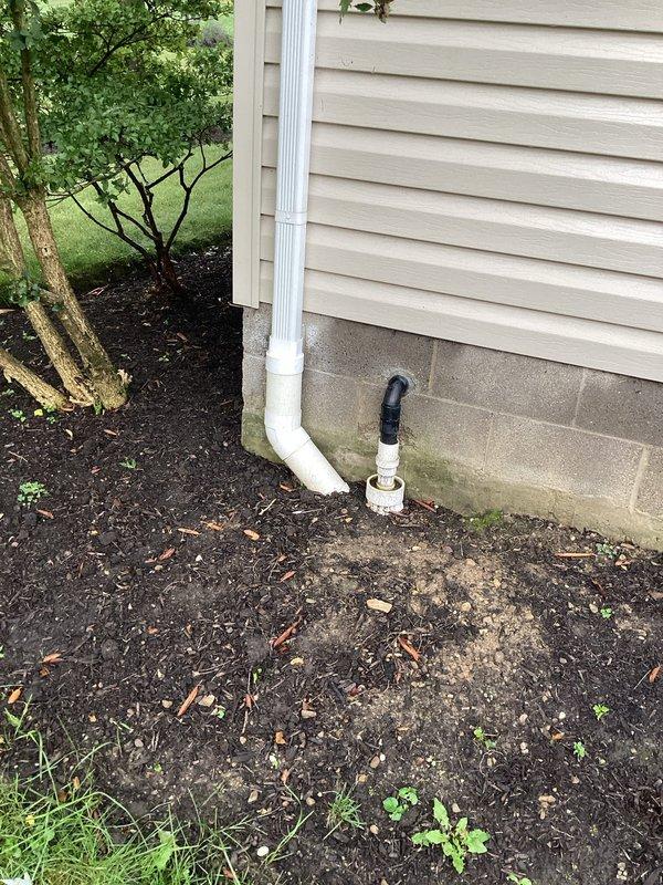Responded to main line backup issue and conducted thorough assessment of the drainage system. Documented existing sump pump installation in basement and exterior foundation drainage configuration, then provided estimate for complete main line replacement due to persistent backup problems.