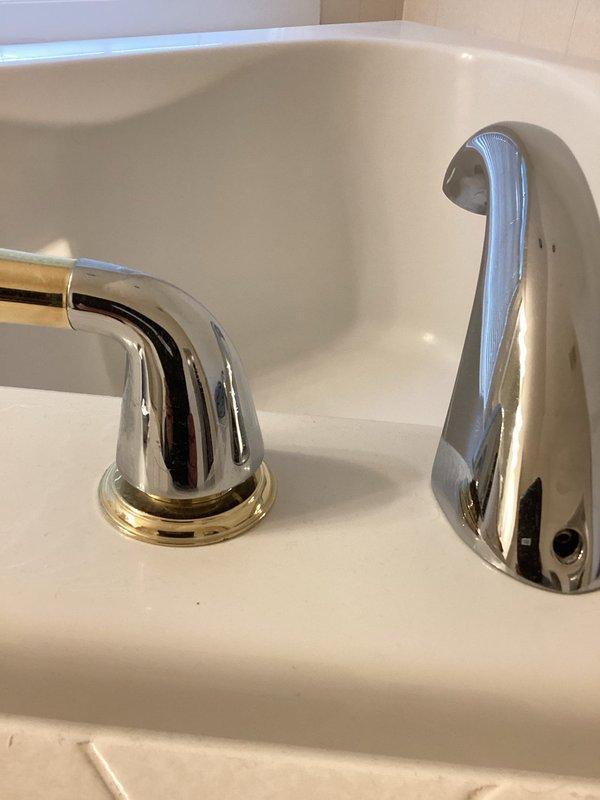 Responded to service call for leak verification and Roman tub faucet repair. Conducted thorough inspection of plumbing fixtures and connections throughout the affected areas to verify no active leaks were present following previous repairs. Inspected under-sink plumbing, shut-off valves, and supply line connections at bathroom vanity. Examined Roman tub faucet assembly and identified leak at faucet fixture requiring attention. Verified all accessible plumbing connections were secure and dry, confirming system integrity before customer proceeds with ceiling restoration work.