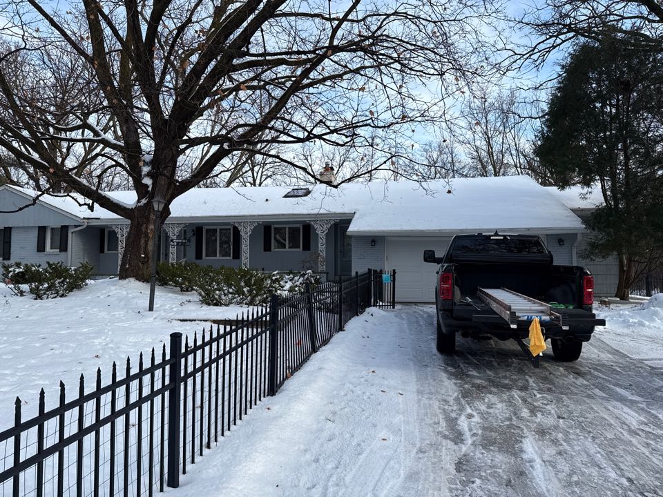 Siding repair and snow removal.