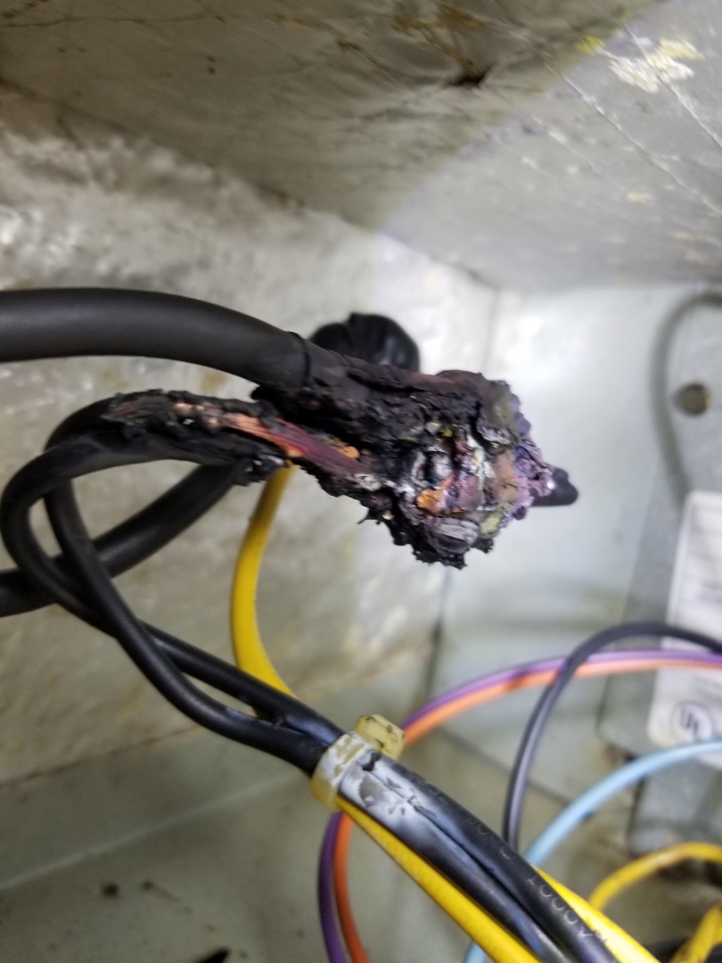 heating service call in Bensalem. performed Payne heat pump repair in  Bensalem. found burned