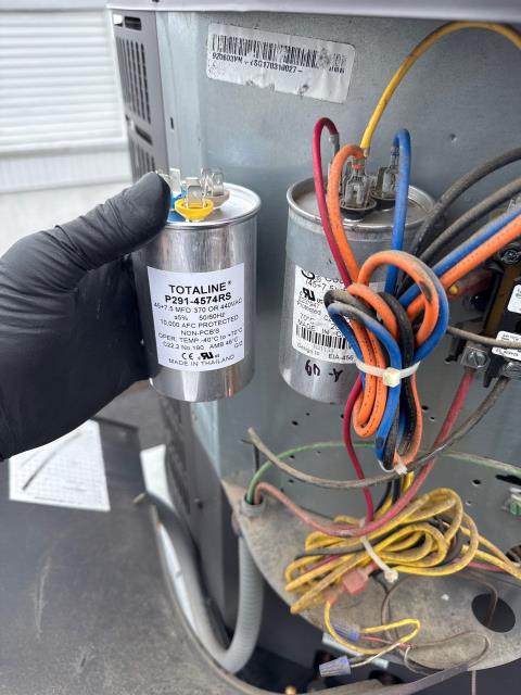 Just completed an AC repair in Philadelphia, PA 19125. Found the breaker off and a failed hard start assist. Replaced the part, restored power, and verified proper operation. The system is now running reliably.
