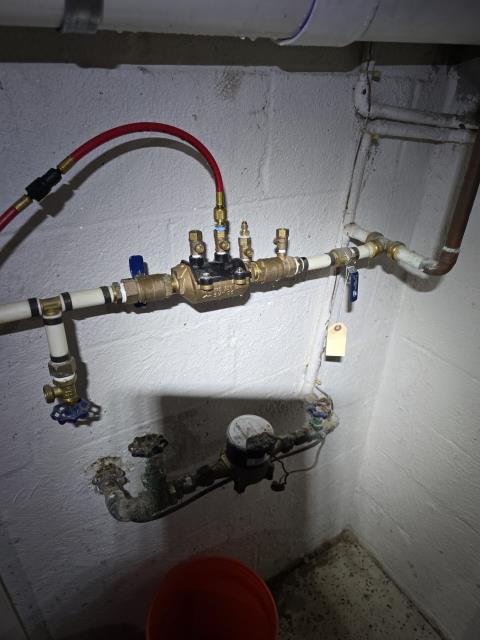 Provided a backflow testing compliance service in Haverford, PA 19041 to safeguard the home’s potable water supply. The system passed inspection and remains in full compliance with local regulations.