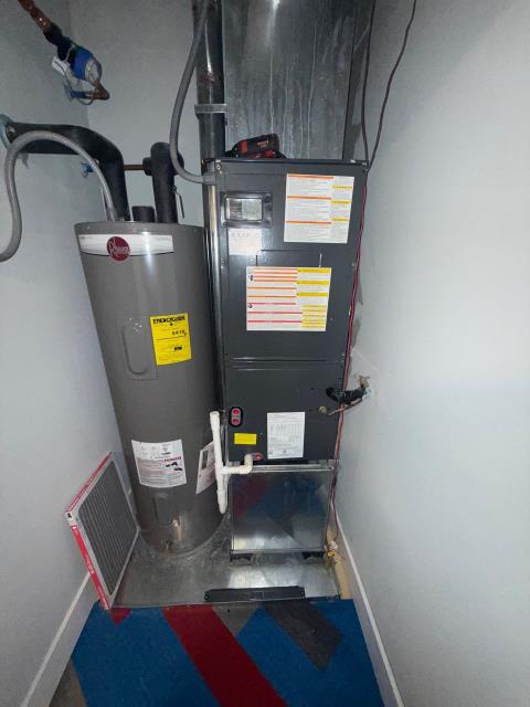Responded to a Philadelphia, PA 19123 homeowner reporting no heating or cooling. Diagnosed two refrigerant leaks, outdoor condenser and evaporator coil leaving the system without refrigerant. Emergency heat mode is keeping the home warm for now.