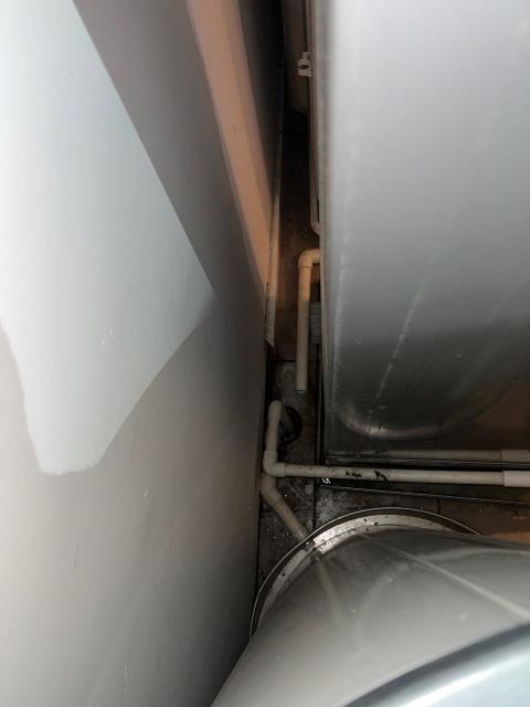 Wrapped an ac service call for an ac leak in philadelphia, pa 19130, where the condensate pan was overflowing and water had pooled in the utility closet. Found a clogged drain line and an uncapped secondary drain port on the coil. Cleaned the drain, capped the open port, and cleared the condensate pan. The system now draining properly and cooling efficiently.