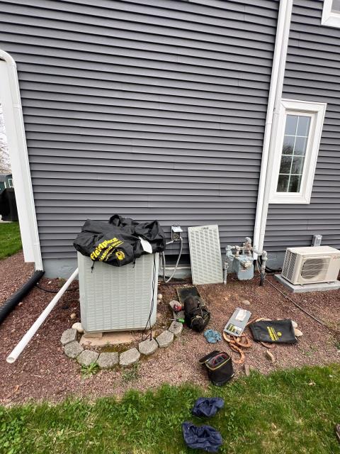 Wrapped up a routine AC check in Warminster, PA 18974. Found high compressor amp readings even with a hard start kit already installed, and noted dirt buildup on the blower wheel. Recommended cleaning and further inspection to maintain efficiency and prevent future system strain. Another home prepped for reliable summer cooling.