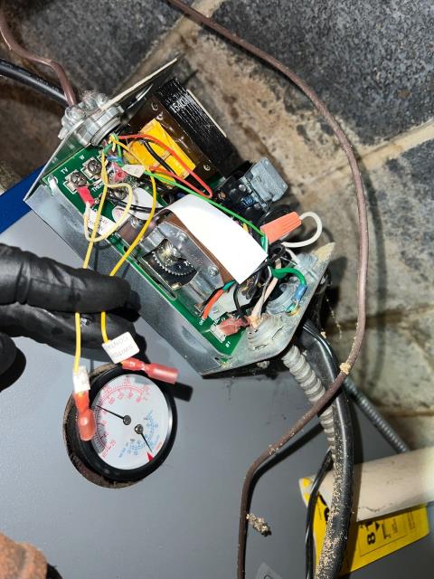 Responded to a no-heat call for a longtime customer in Richboro, PA 19040. Their 5-year-old boiler system wasn’t igniting despite several restart attempts. After diagnosing the issue, we found a failed low water cut-off that prevented the burner from firing. We provided recommendations and discussed replacement options to restore safe and reliable heating before temperatures drop further.