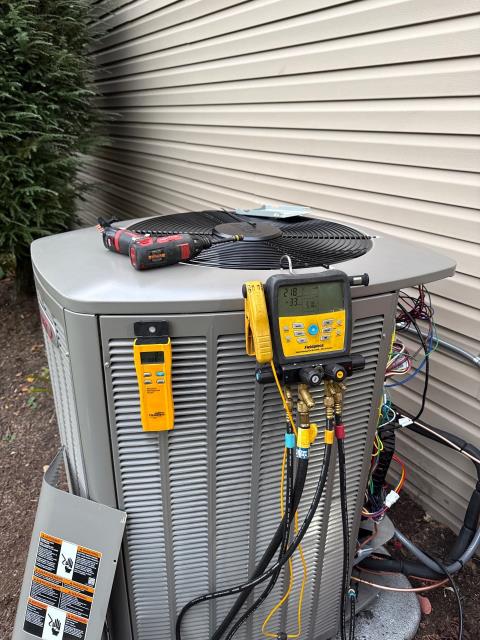 Completed a full Lennox GOLD HVAC system installation in Elkins Park, PA 19027. Installed a 97% efficient two-stage furnace and 18 SEER2 adaptive cooling unit with communicating thermostat, surge protection, and MERV 8 filtration. During inspection, we found disconnected ductwork in three bedrooms and the hallway bath, so we rerouted, reconnected, and modified 25–30 feet of ductwork for balanced airflow and optimal comfort. All connections were sealed, secured, and insulated, and system operation was verified. Home now has improved heating and cooling efficiency with properly balanced airflow throughout.