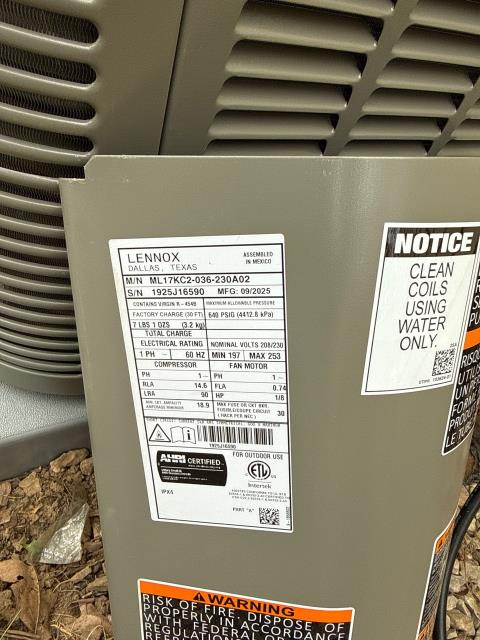 Wrapped up an installation of a Lennox SILVER 80% two-stage heating and 16 SEER2 cooling system in Warminster, PA 18974. The project included a Merit Series AC (ML17KC2), an Elite Series furnace (EL280E), a Smart Ecobee WiFi thermostat, a MERV 11 filter rack, and all necessary pads, whips, and disconnects. The system was fully tested for proper operation, ensuring energy-efficient heating and cooling with up to 45% cooling savings. Home now has balanced airflow, comfort, and reliability for the upcoming season.