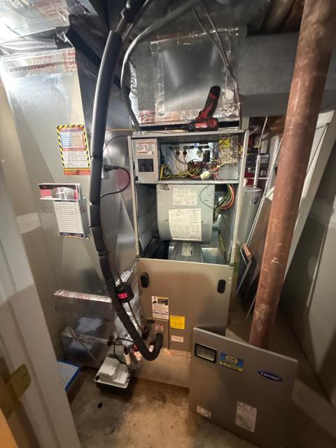 Came back out for a rescheduled heating visit for a loyal customer in Newtown, PA 18940. Found that one side of the 15 kW electric heat kit had failed, leaving the system running at only 10 kW. We replaced the dual start assist, installed a new filter, and verified proper operation after repairs. The customer was relieved to have the issue diagnosed and fixed and now has peace of mind knowing the Carrier system is heating correctly for winter.