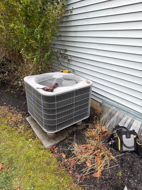 Came back out for a rescheduled heating visit for a loyal customer in Newtown, PA 18940. Found that one side of the 15 kW electric heat kit had failed, leaving the system running at only 10 kW. We replaced the dual start assist, installed a new filter, and verified proper operation after repairs. The customer was relieved to have the issue diagnosed and fixed and now has peace of mind knowing the Carrier system is heating correctly for winter.